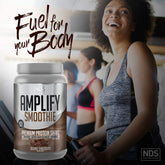 Nutrition Amplify Smoothie Premium Whey Protein Powder Shake with Added Greens and Amino Acids - Build Lean Muscle, Gain Strength, Lasting Energy, and Lose Fat - Chocolate (30 Servings)